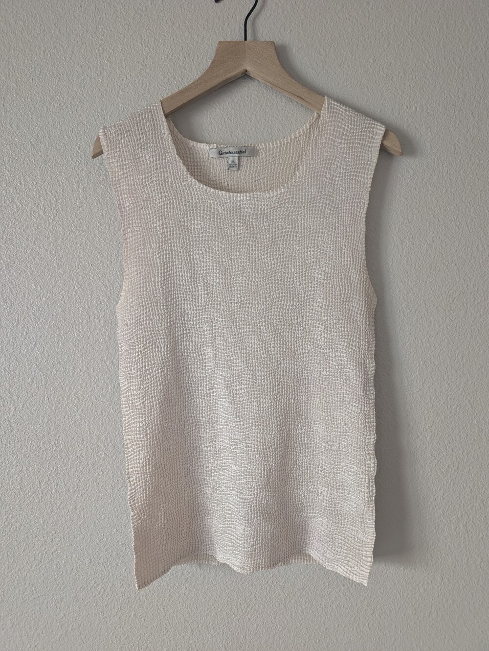 Cream Popcorn Texture Blouse